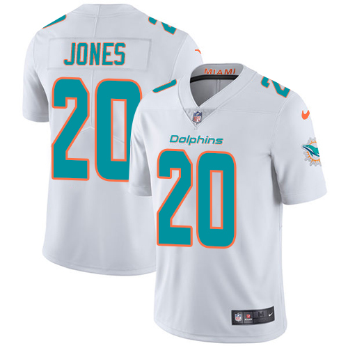 Nike Dolphins #20 Reshad Jones White Men's Stitched NFL Vapor Untouchable Limited Jersey - Click Image to Close